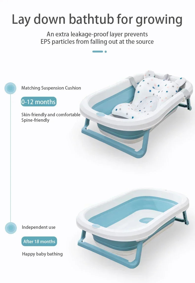 Baby Bath Seat Support Mat Infant Anti-Slip Soft Comfort Body Cushion Foldable Baby Bath Tub Pad Chair Newborn Bathtub Pillow