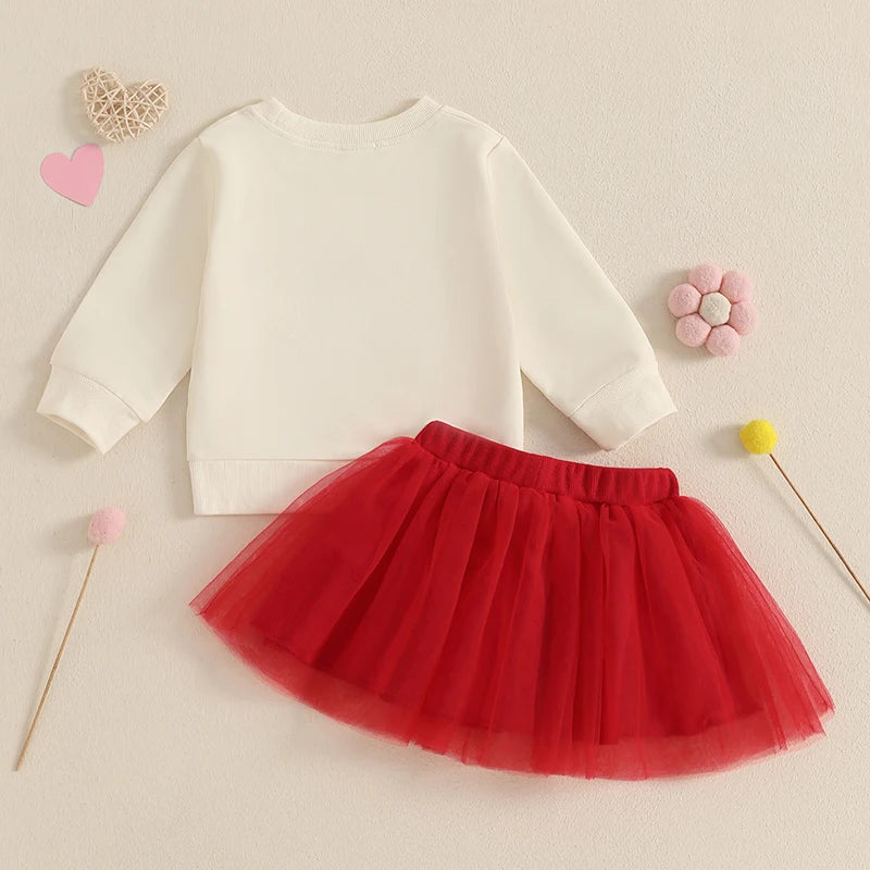 Girls Ruffle Sleeve Top and Floral Print Skirt Set Cute Outfit for Spring and Summer Parties and Playdates