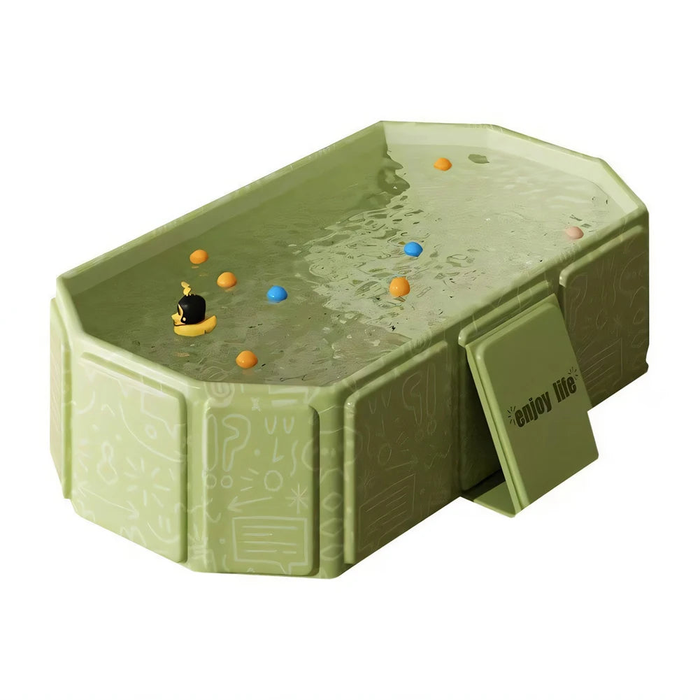 Baby Bathtub for Infants To Toddlers Collapsible Baby Bath Tub with Drain Outlet Infant Tub Toddler Bathtub Shower Basin