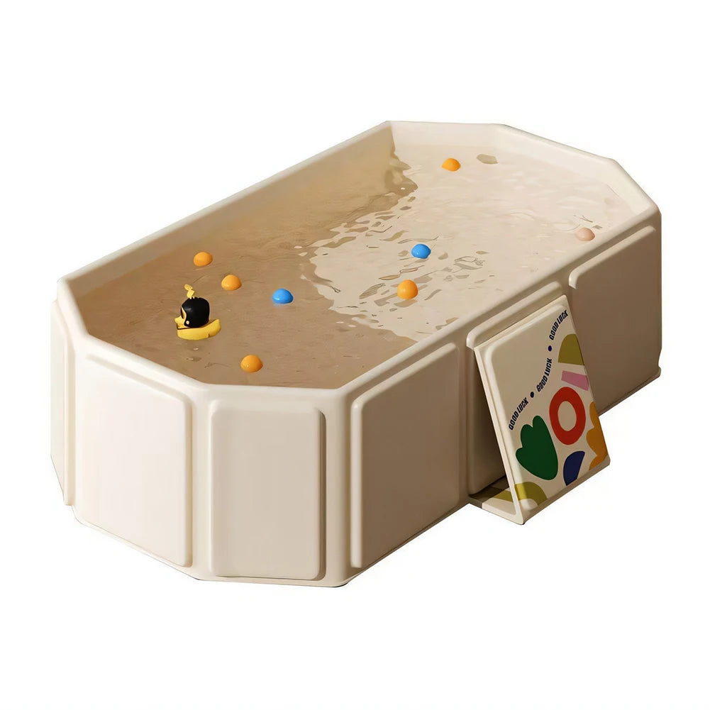 Baby Bathtub for Infants To Toddlers Collapsible Baby Bath Tub with Drain Outlet Infant Tub Toddler Bathtub Shower Basin