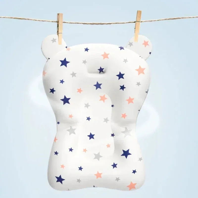 Baby Bath Seat Support Mat Infant Anti-Slip Soft Comfort Body Cushion Foldable Baby Bath Tub Pad Chair Newborn Bathtub Pillow